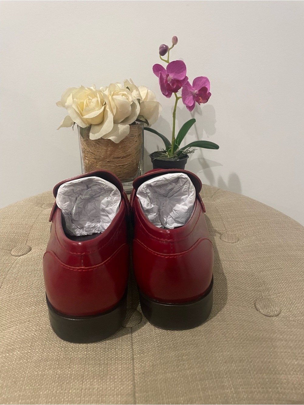 Tory Burch Chelsea Red Penny Loafers - Size 8 - Picture 7 of 16